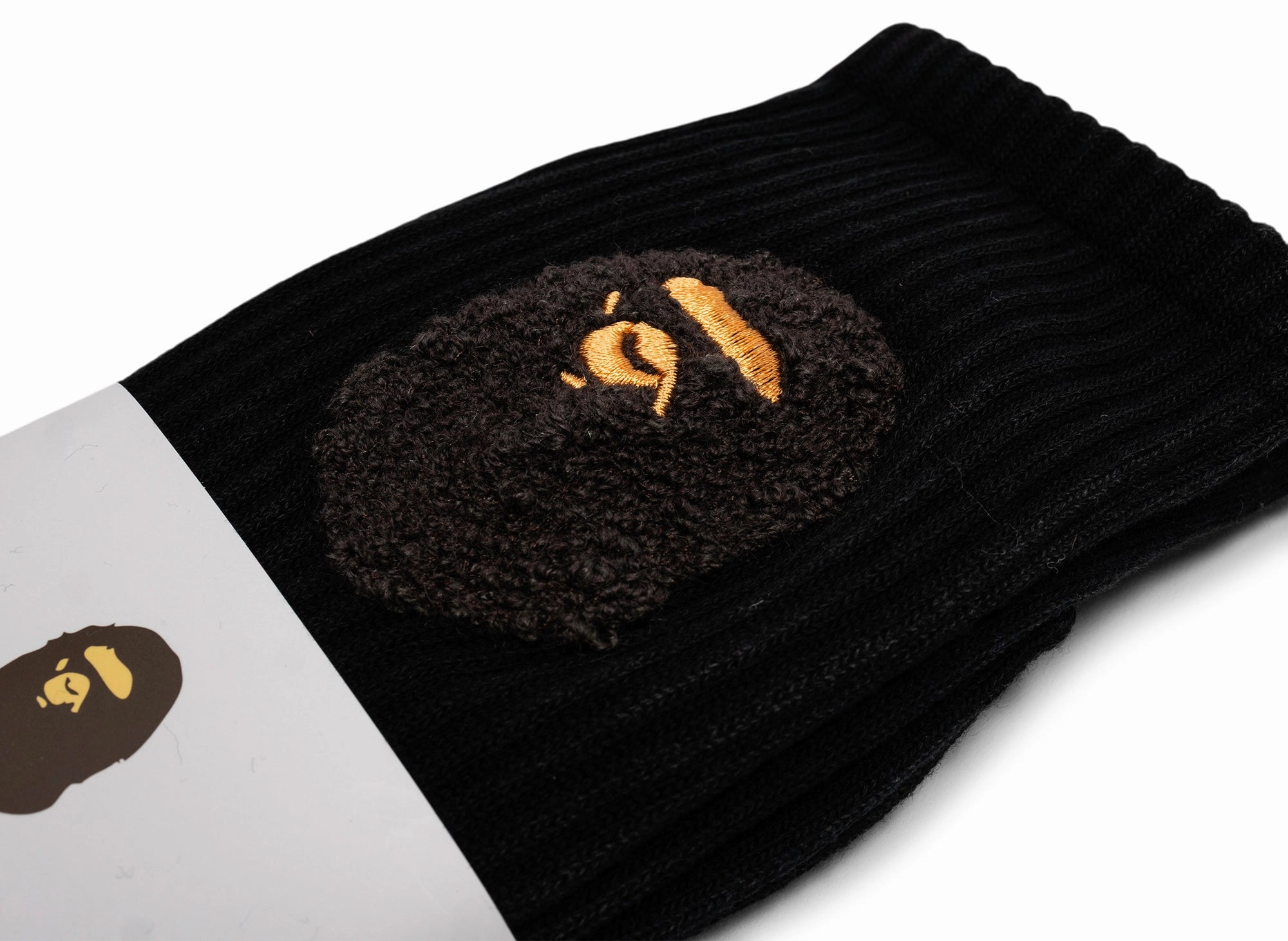 A Bathing Ape Balloon Yarn Ape Head Socks in Black xld