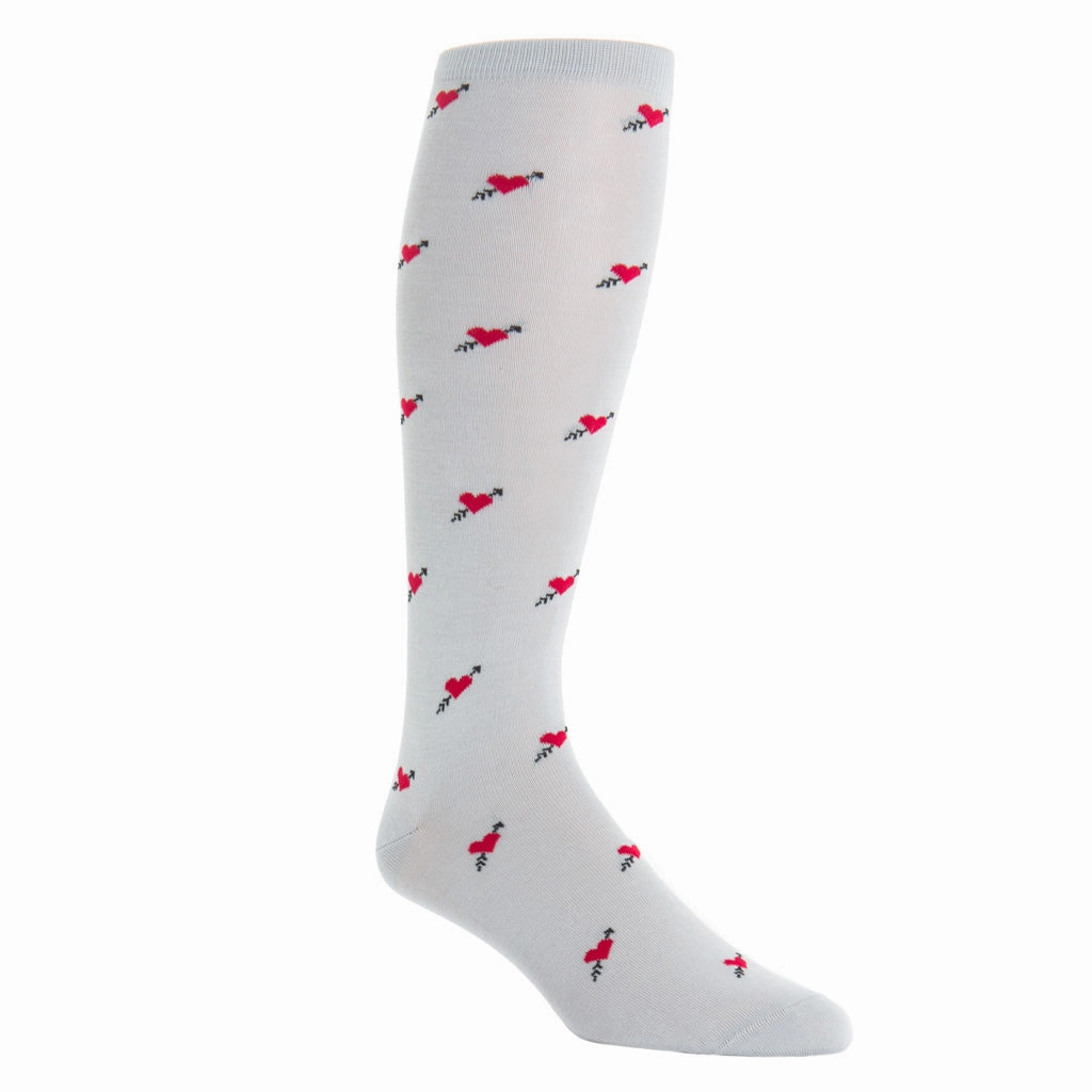 Ash with Red Heart And Black Arrow Cotton Sock Linked Toe OTC