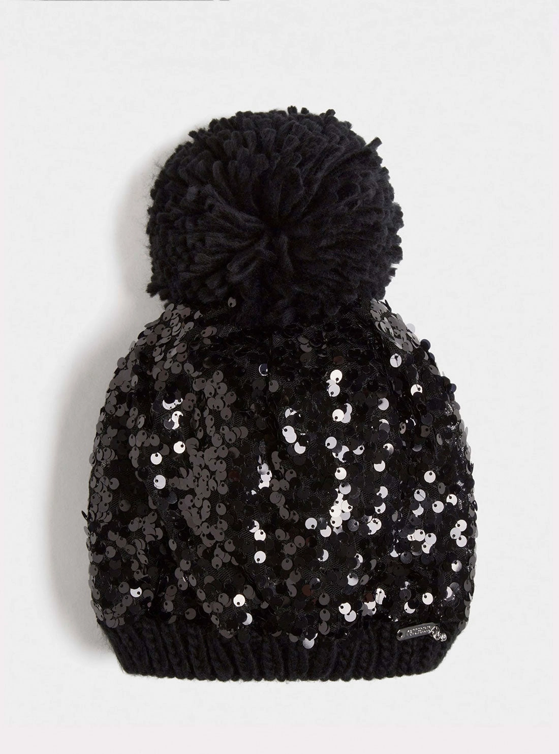 Black Sequin Beanie