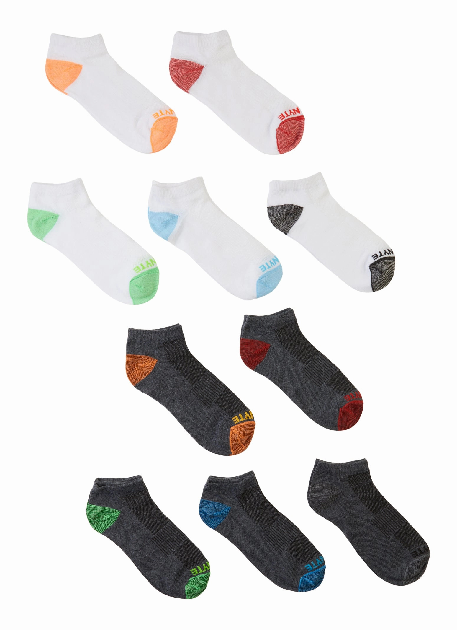 Boys 10 Pack Assorted Ankle Socks