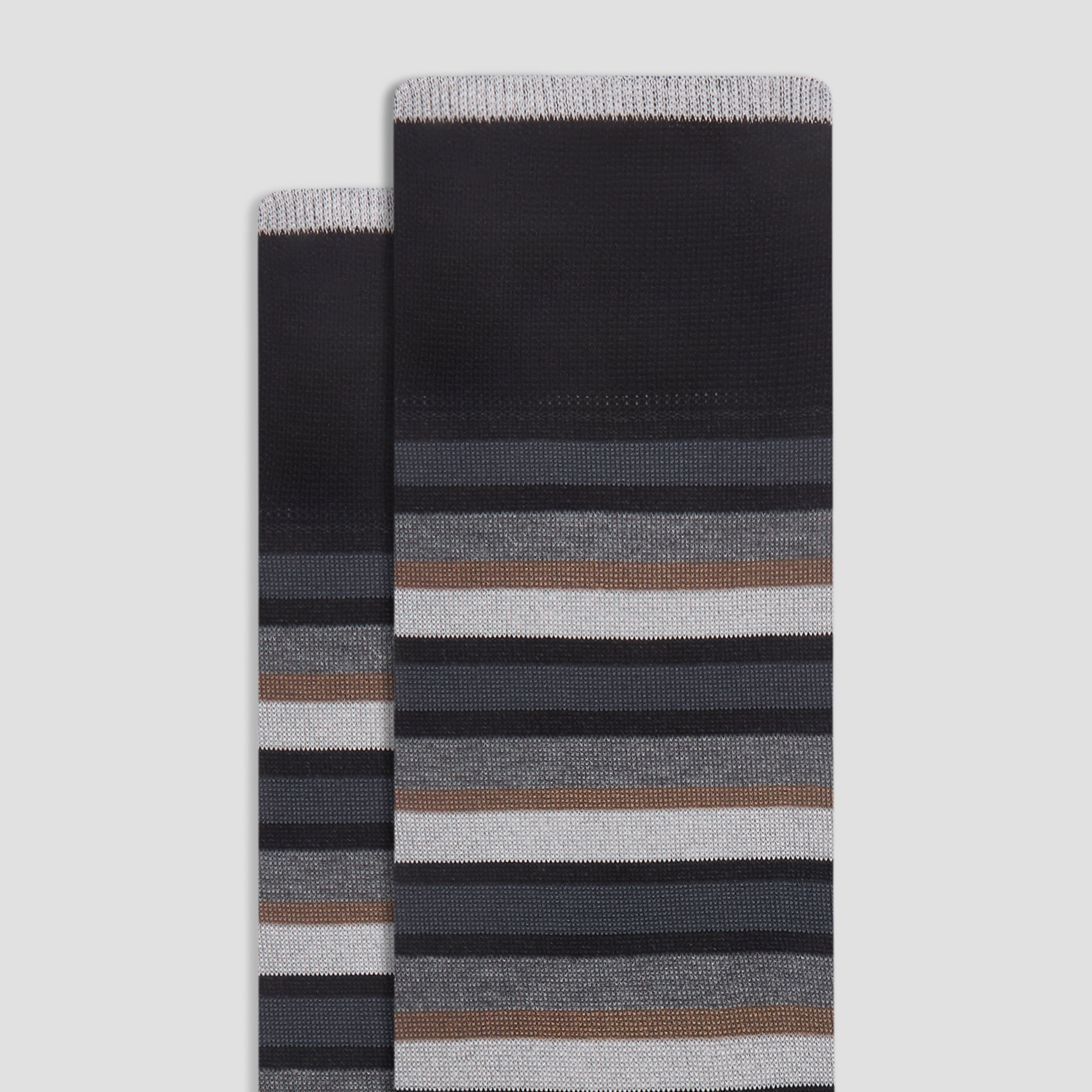 Checkerboard and Stripe Mid-Calf Socks