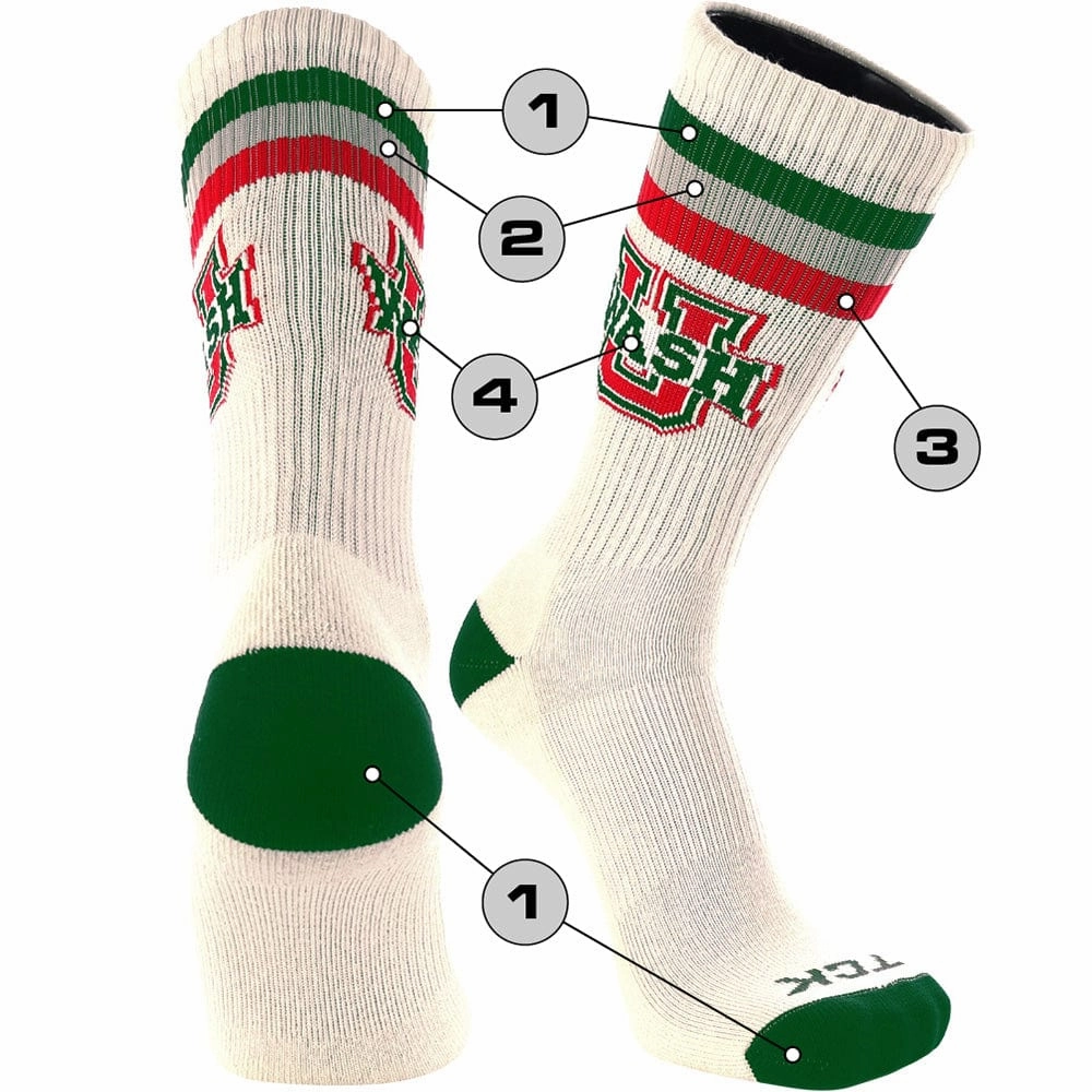 Custom Crew Socks Vintage Triple Bold Stripe