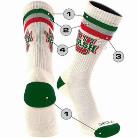Custom Crew Socks Vintage Triple Bold Stripe