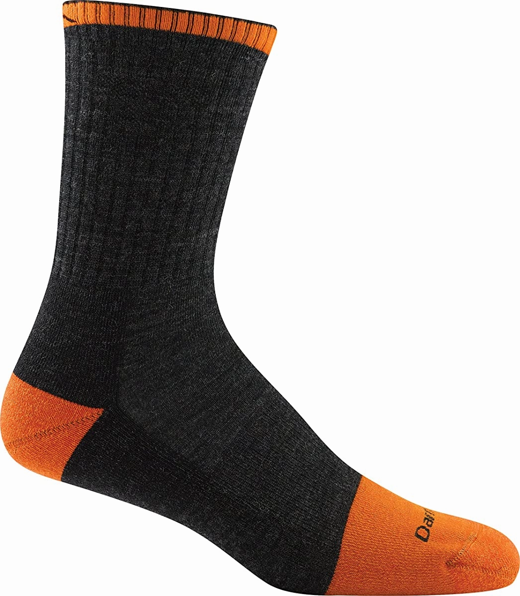 Darn Tough Men's Steely Micro Crew Cushion Sock with Full Cushion Toe
