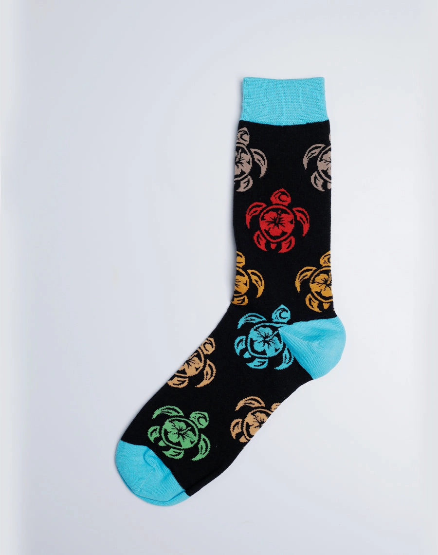 Family Tribal Turtle Tropical Matching Crew Socks | 3-Pair Bundle