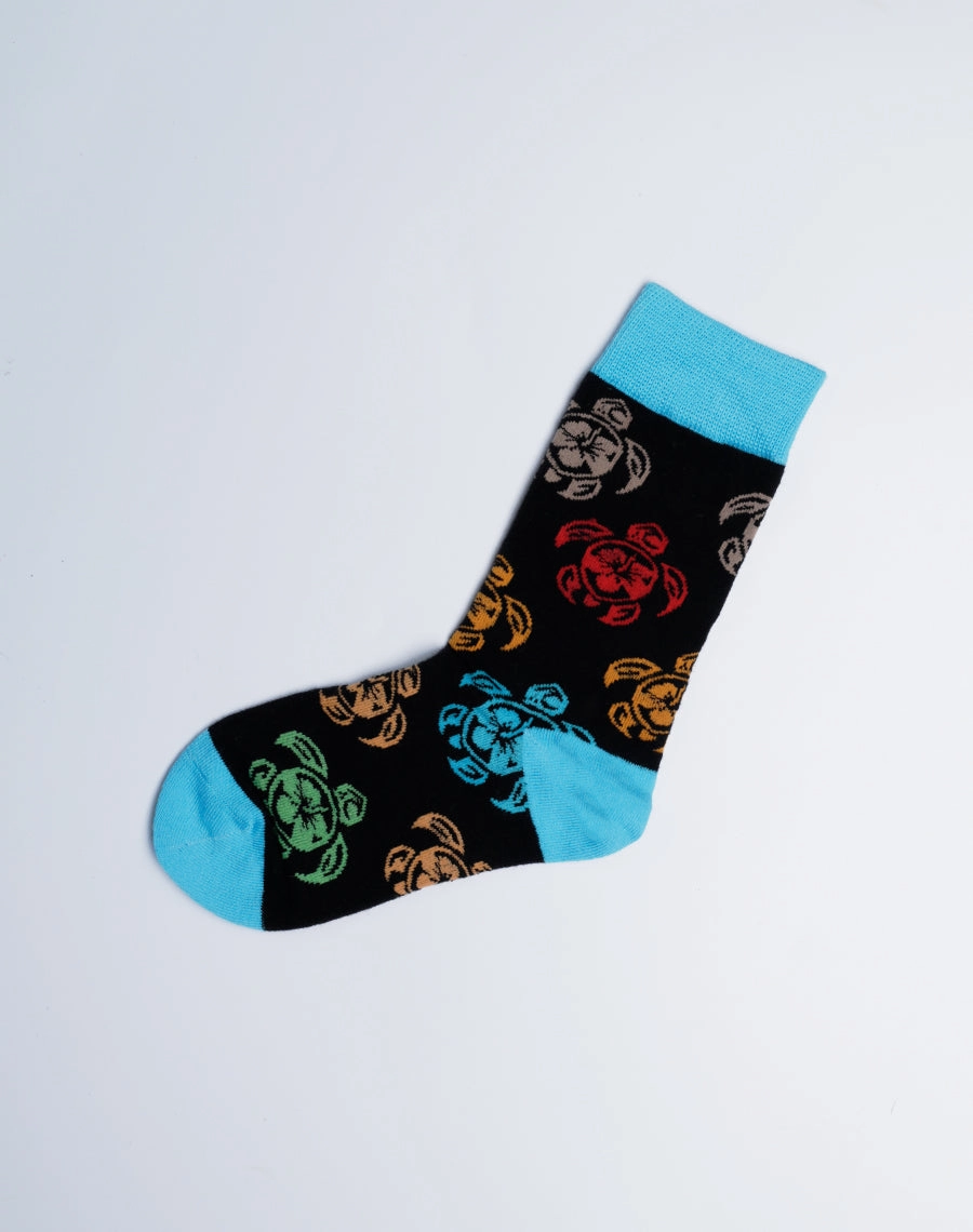 Family Tribal Turtle Tropical Matching Crew Socks | 3-Pair Bundle