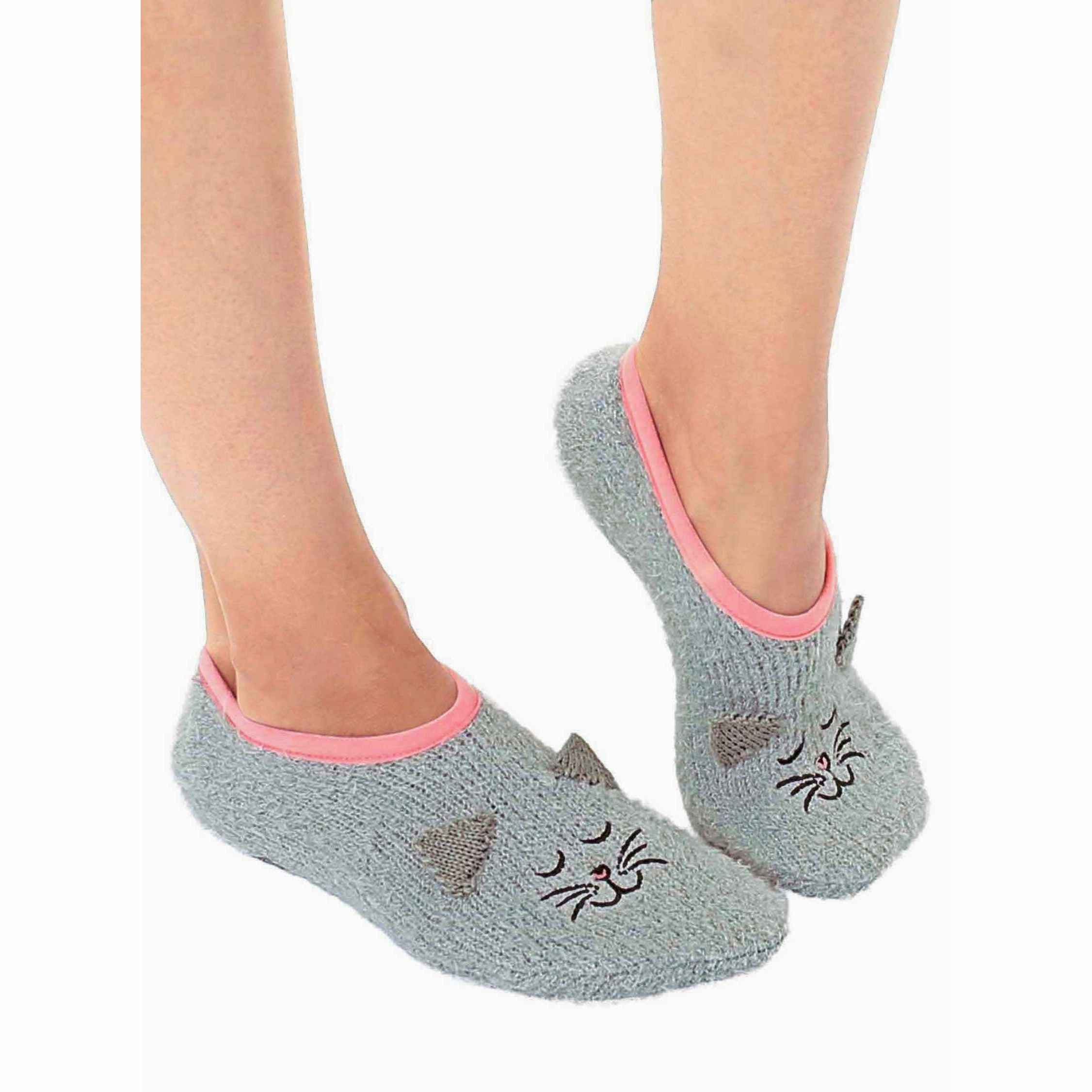 Fuzzy Cat Non-Skid Slipper