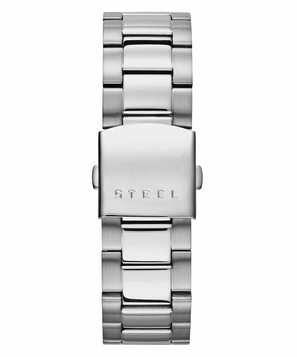 GUESS Mens Silver Tone Chronograph Watch