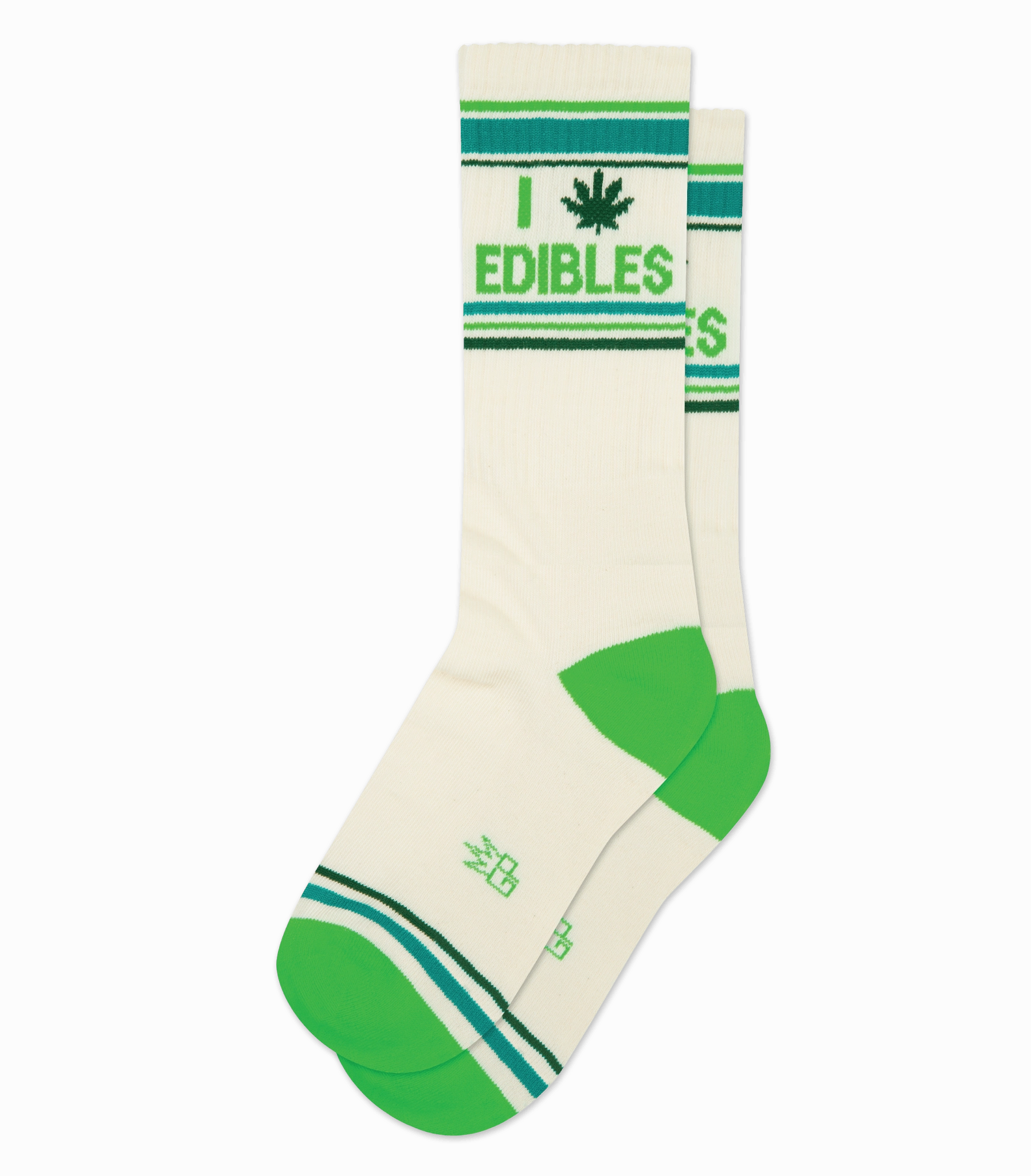 I (Pot Leaf) Edibles - Gym Crew Socks