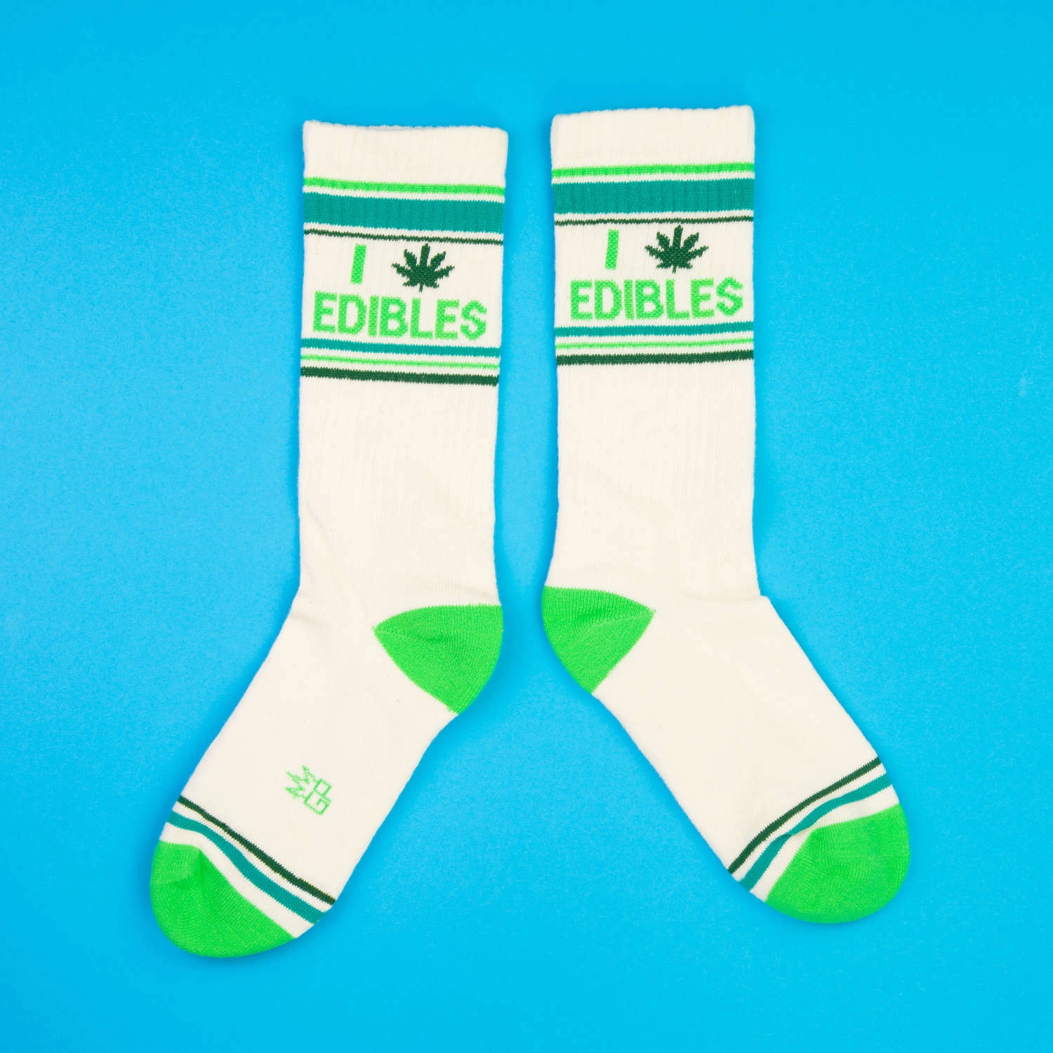 I (Pot Leaf) Edibles - Gym Crew Socks