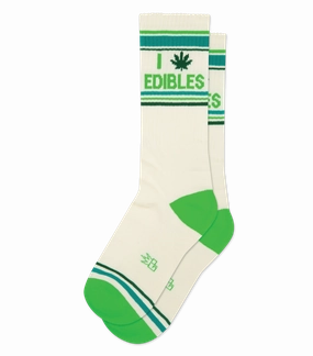 I (Pot Leaf) Edibles - Gym Crew Socks