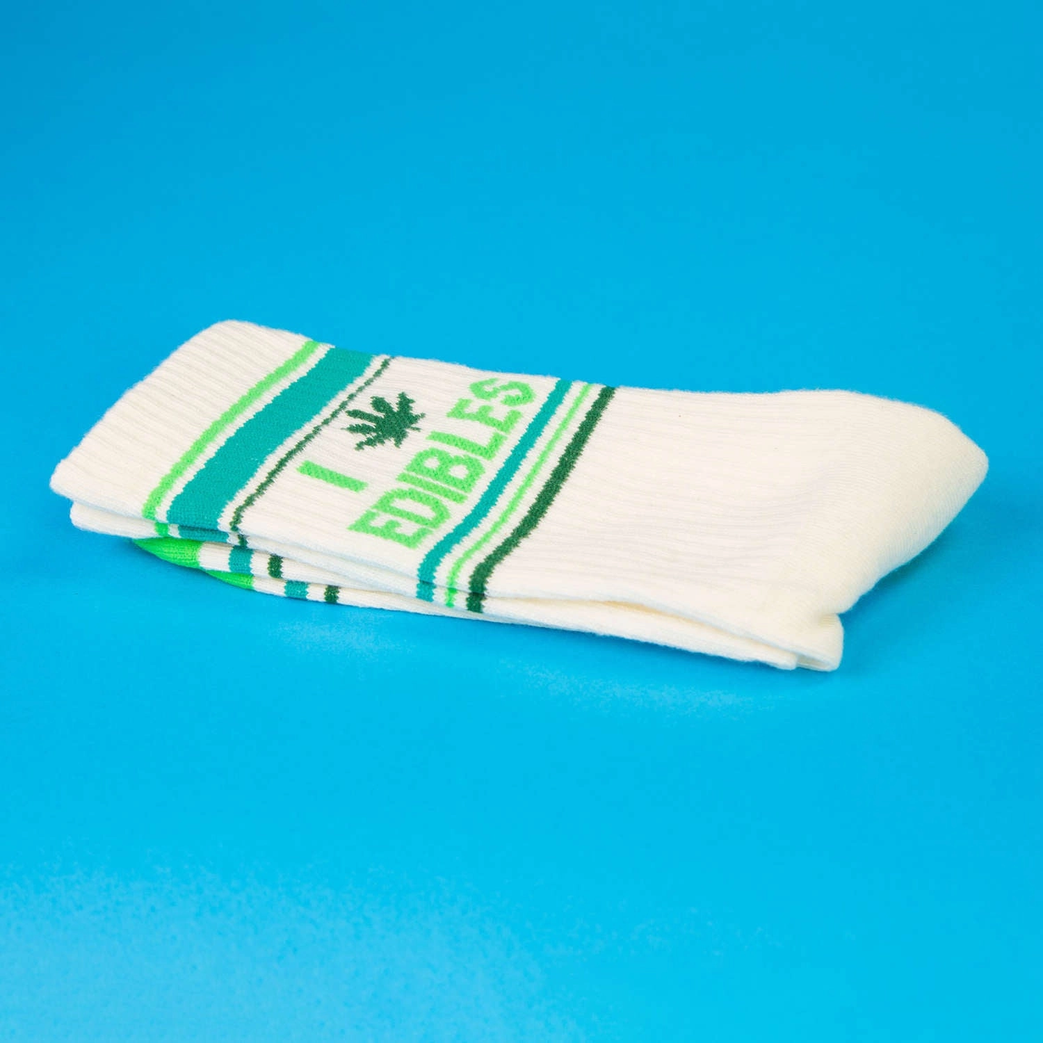 I (Pot Leaf) Edibles - Gym Crew Socks