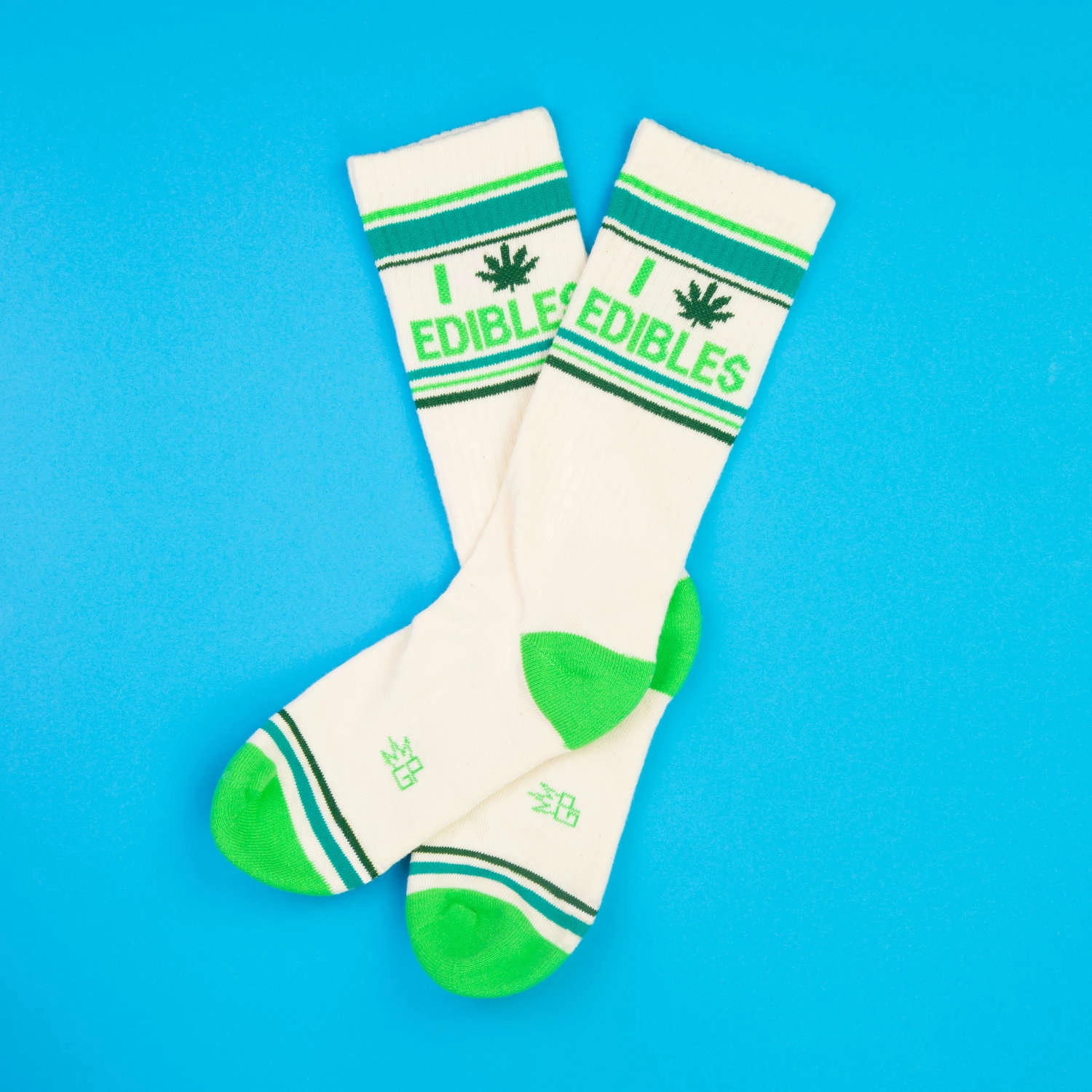 I (Pot Leaf) Edibles - Gym Crew Socks