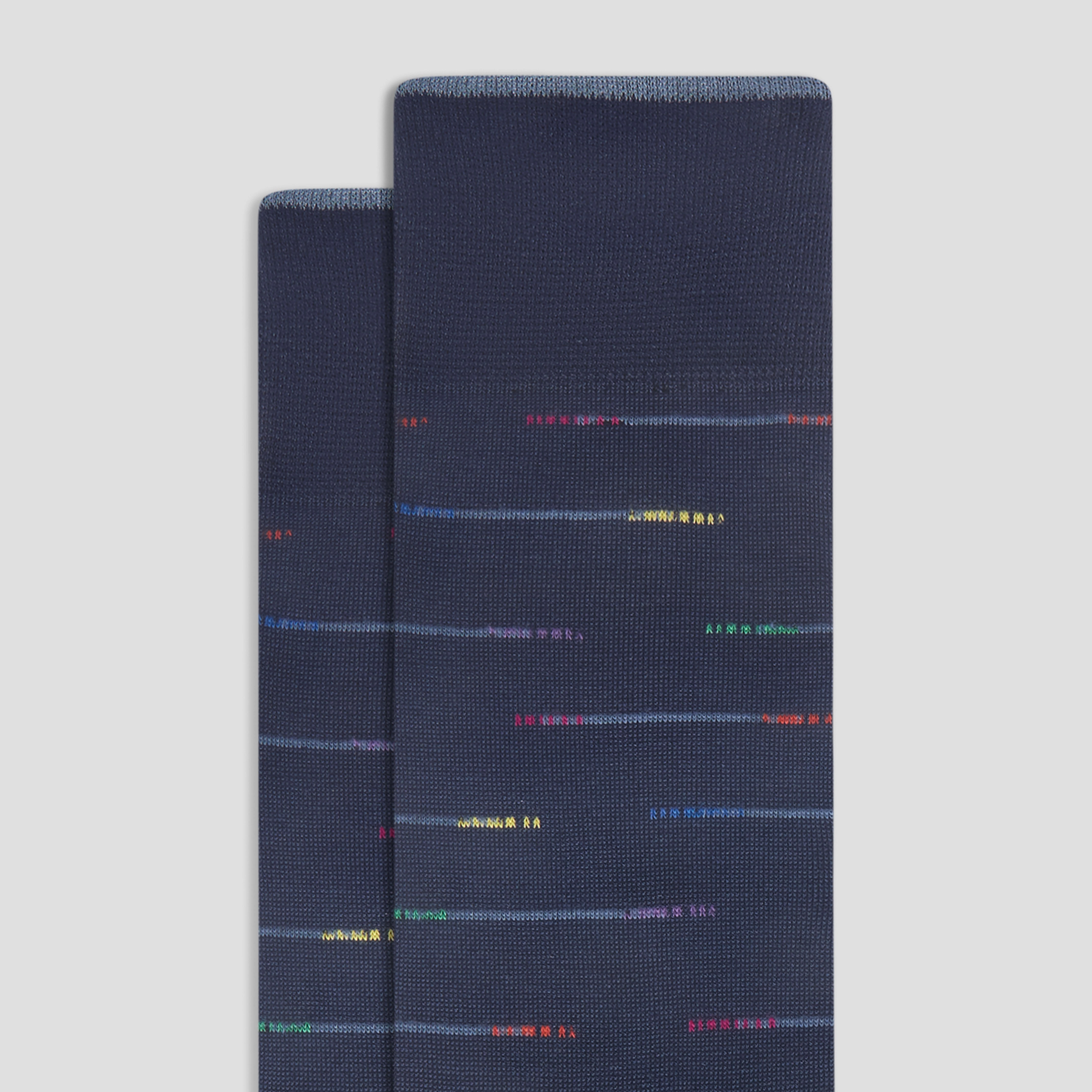 Interrupted Stripe Mid-Calf Socks