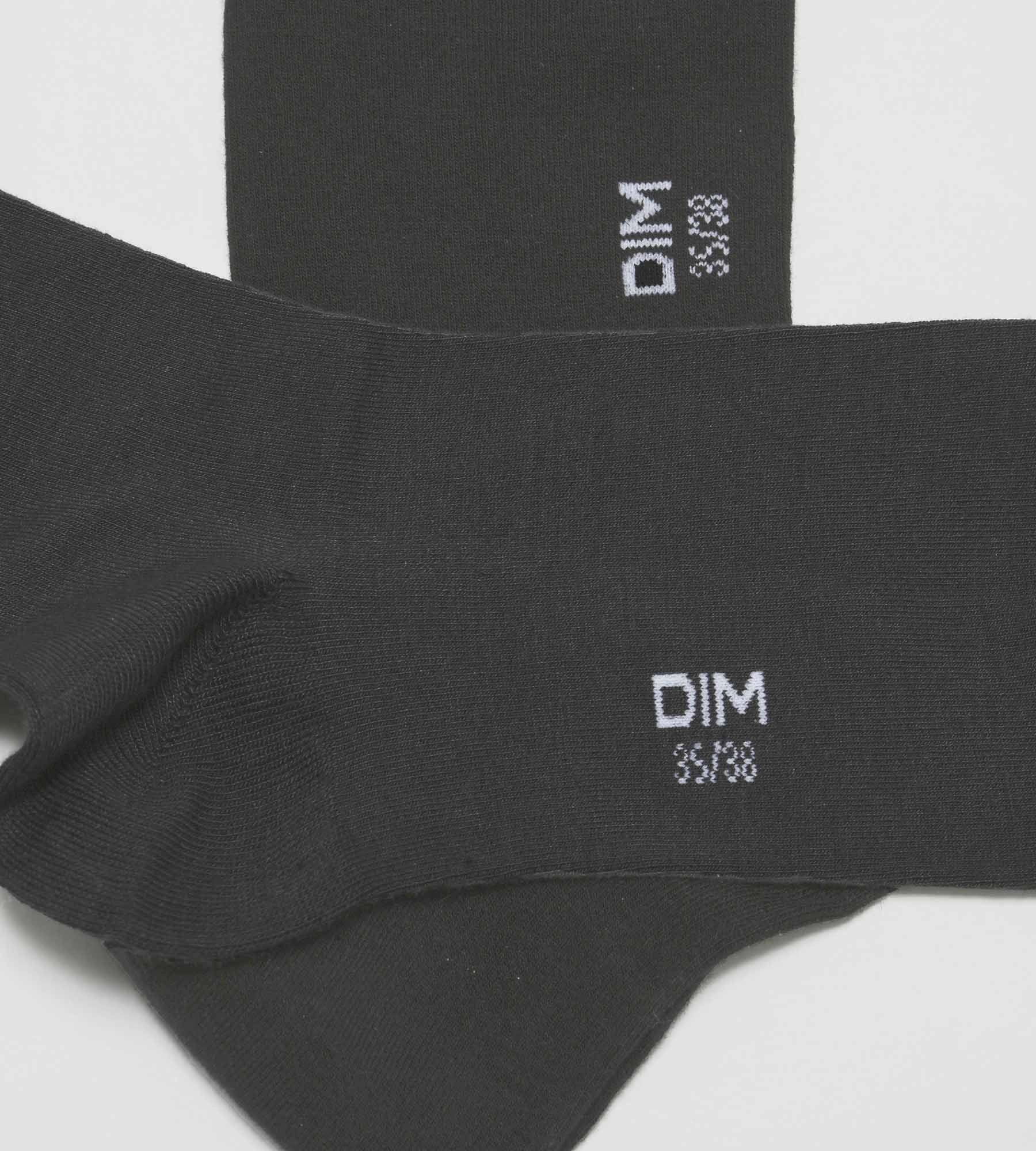Lot de 2 paires de chaussettes femme en viscose Anthracite Dim Bambou