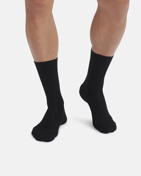 Lot de 2 paires de chaussettes homme en viscose noire Dim Bambou