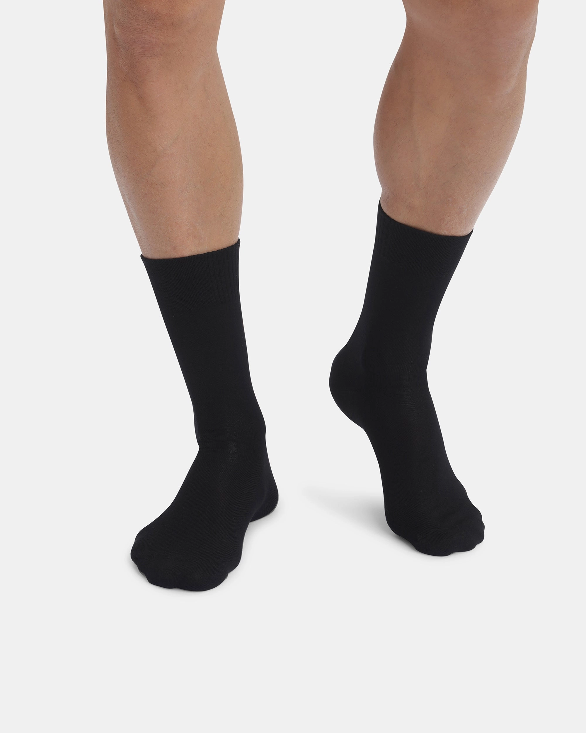 Lot de 2 paires de chaussettes homme en viscose noire Dim Bambou