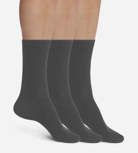 Lot de 3 paires de chaussettes homme Anthracite Dim Coton Confort