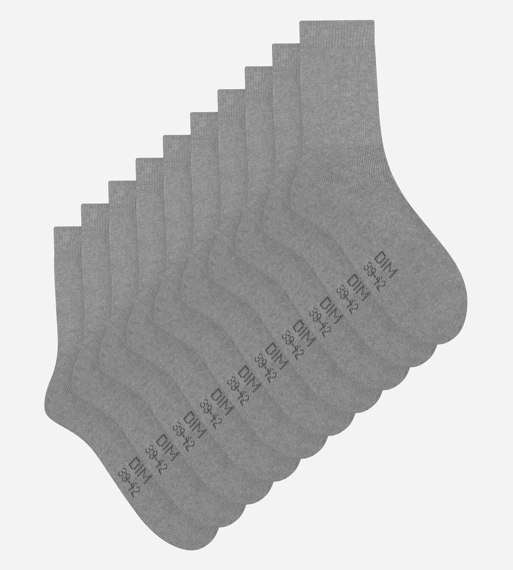 Lot de 5 paires de chaussettes homme Gris Chiné EcoDim Sport