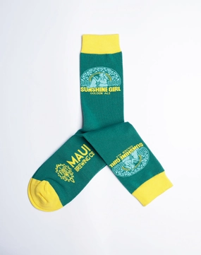 Maui Brewing Company Sunshine Girl Golden Ale Crew Socks