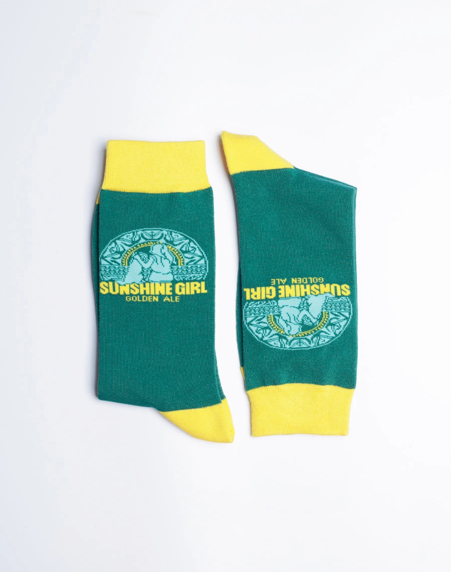 Maui Brewing Company Sunshine Girl Golden Ale Crew Socks