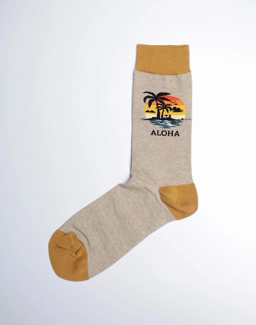 Men's Aloha Island Hawaiian Crew Socks