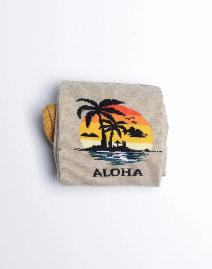 Men's Aloha Island Hawaiian Crew Socks