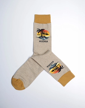 Men's Aloha Island Hawaiian Crew Socks