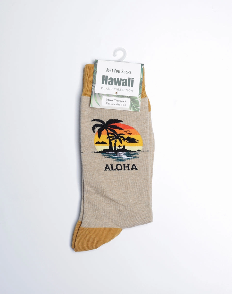 Men's Aloha Island Hawaiian Crew Socks