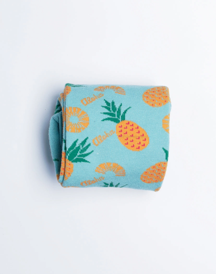 Men's Aloha Pineapple Tropical Crew Socks
