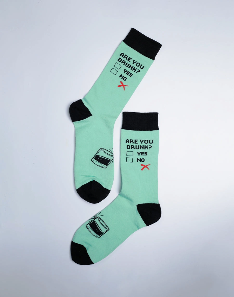 Men's Are You Drunk Party Crew Socks