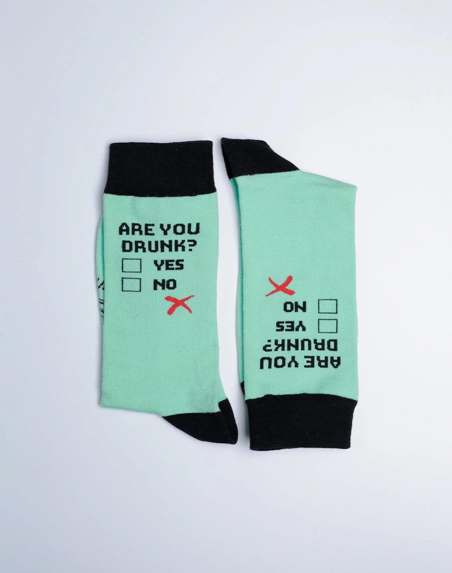 Men's Are You Drunk Party Crew Socks