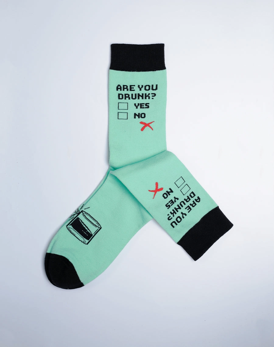 Men's Are You Drunk Party Crew Socks