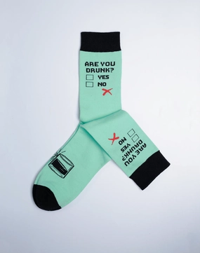 Men's Are You Drunk Party Crew Socks