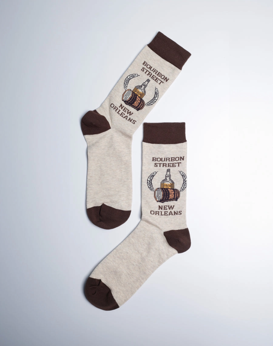 Men's Bourbon Street New Orleans Crew Socks