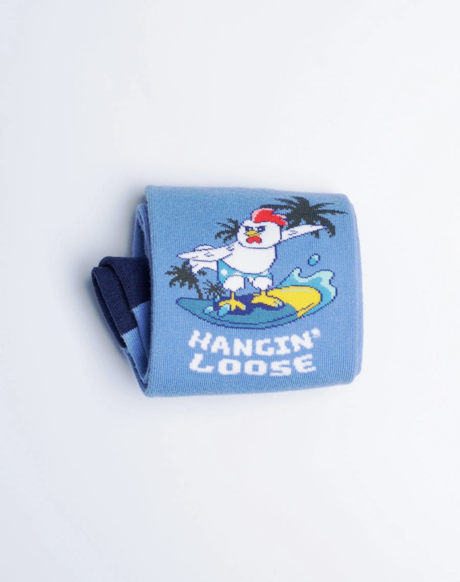 Men's Chicken Hangin Loose Surf Crew Socks