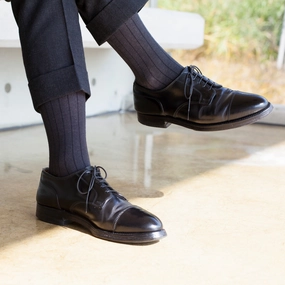 Men's Dark Gray Herringbone Dress Socks