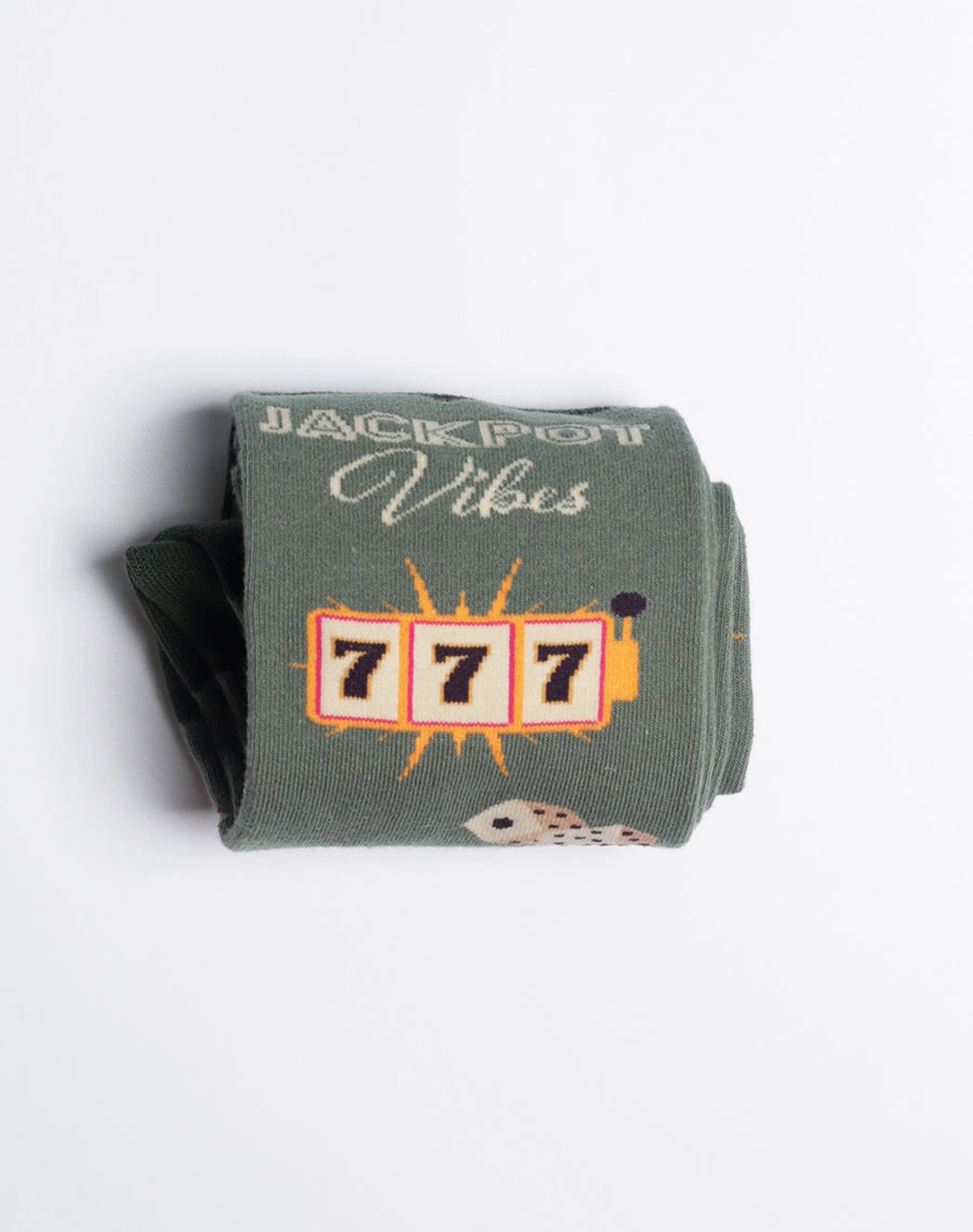 Men's Las Vegas Jackpot Vibes Casino Crew Socks
