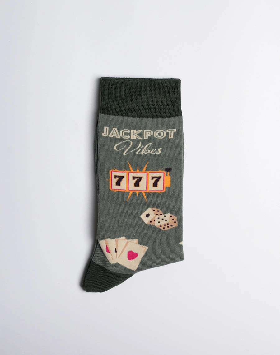 Men's Las Vegas Jackpot Vibes Casino Crew Socks