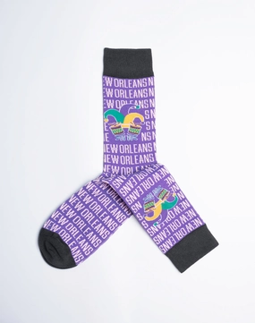 Men's New Orleans Jester Drum Crew Socks