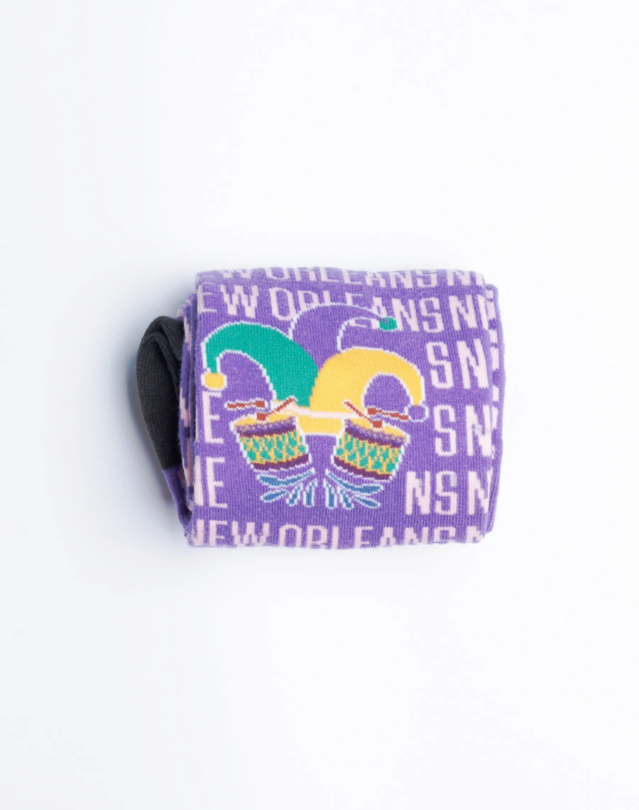 Men's New Orleans Jester Drum Crew Socks