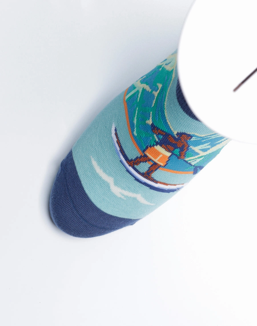 Men's Stand Up Paddle Board Tropical No Show Socks