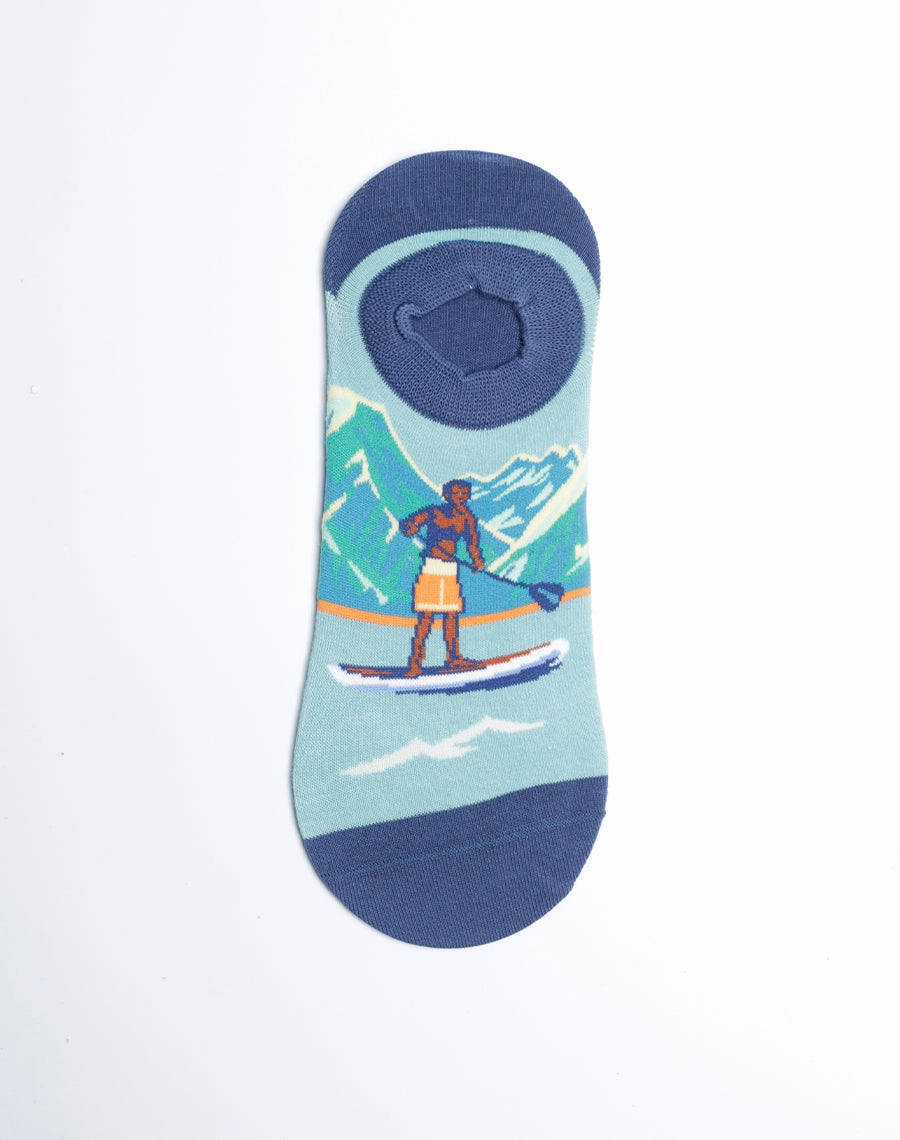 Men's Stand Up Paddle Board Tropical No Show Socks