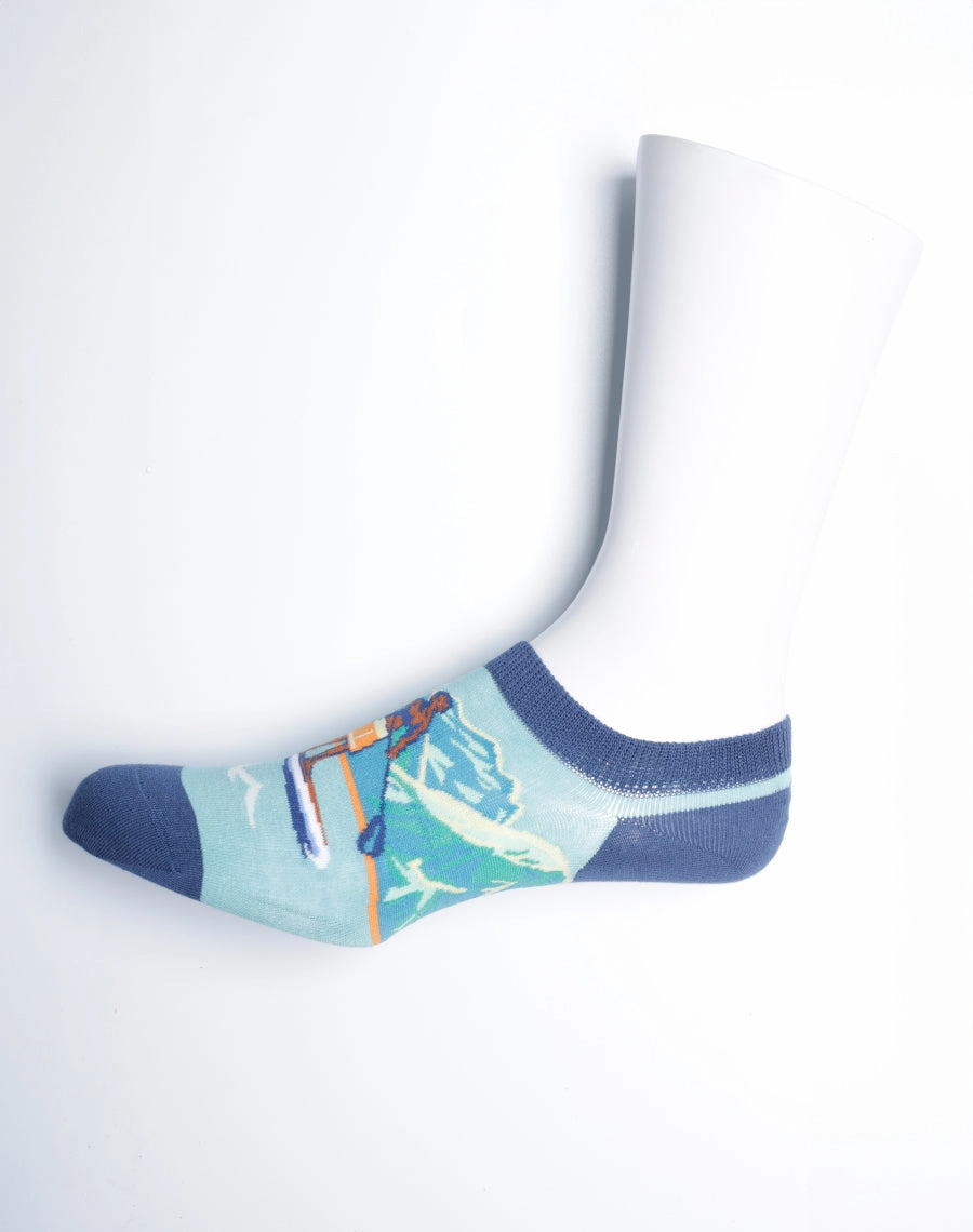 Men's Stand Up Paddle Board Tropical No Show Socks