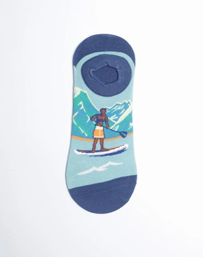 Men's Stand Up Paddle Board Tropical No Show Socks