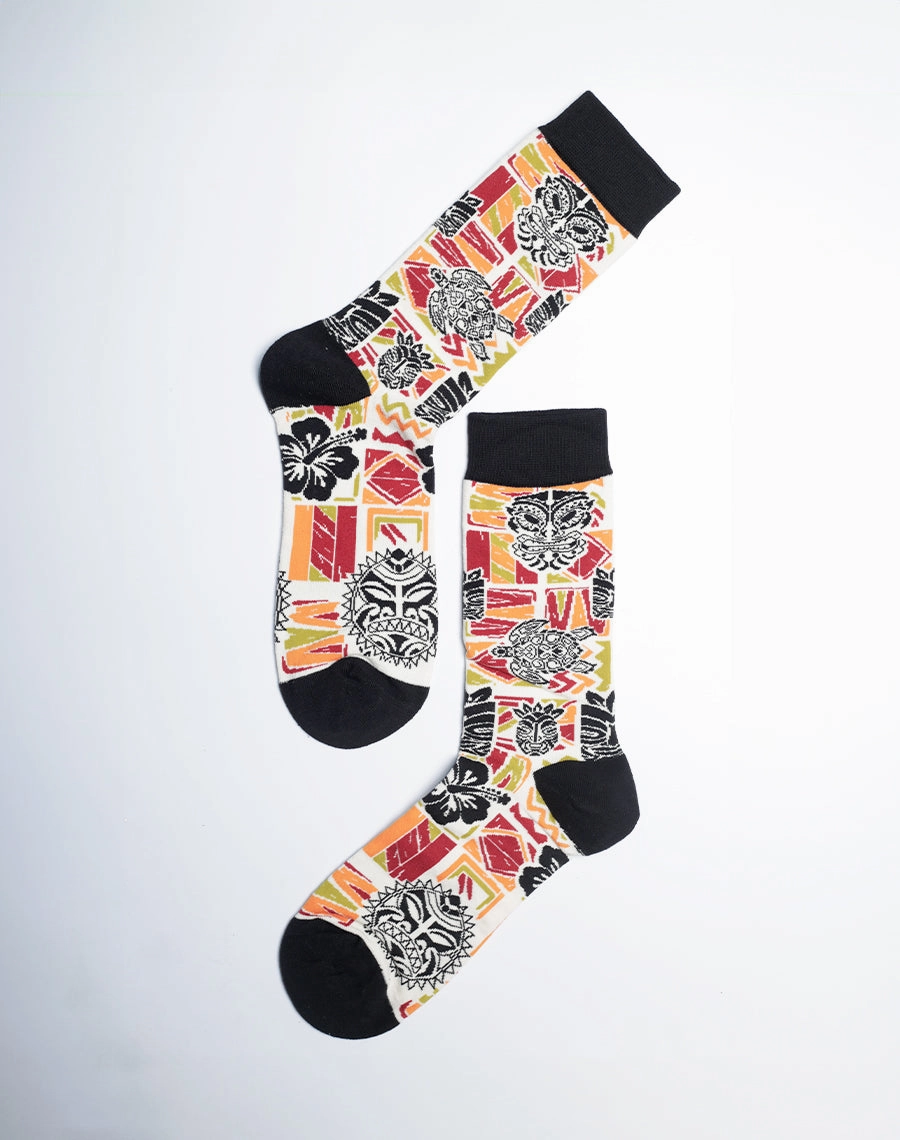 Men's Tribal Mashup Hawaiian Crew Socks