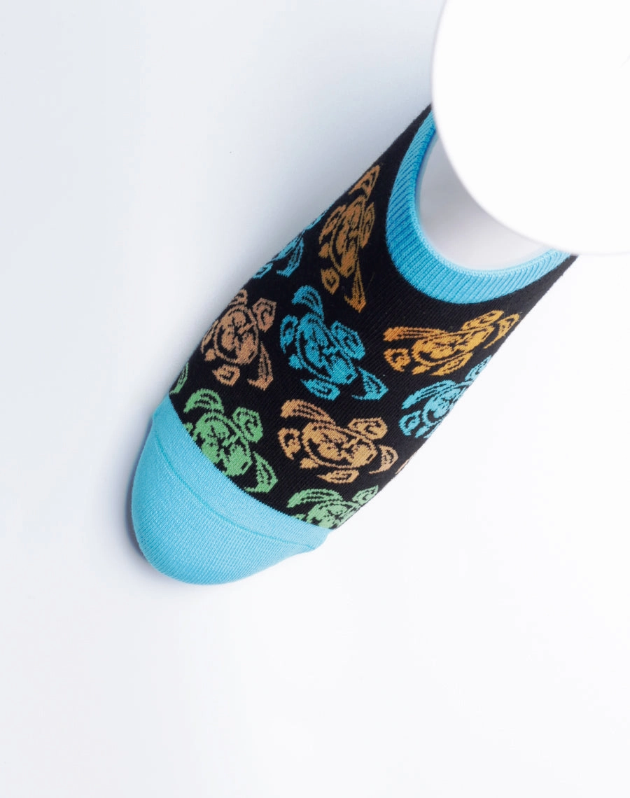 Men's Tribal Turtle Tropical No Show Socks