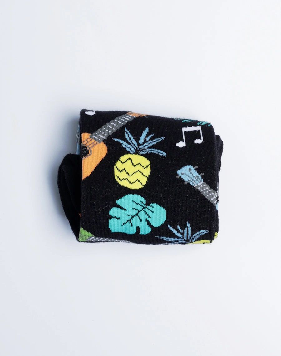 Men's Tropical Ukulele Crew Socks
