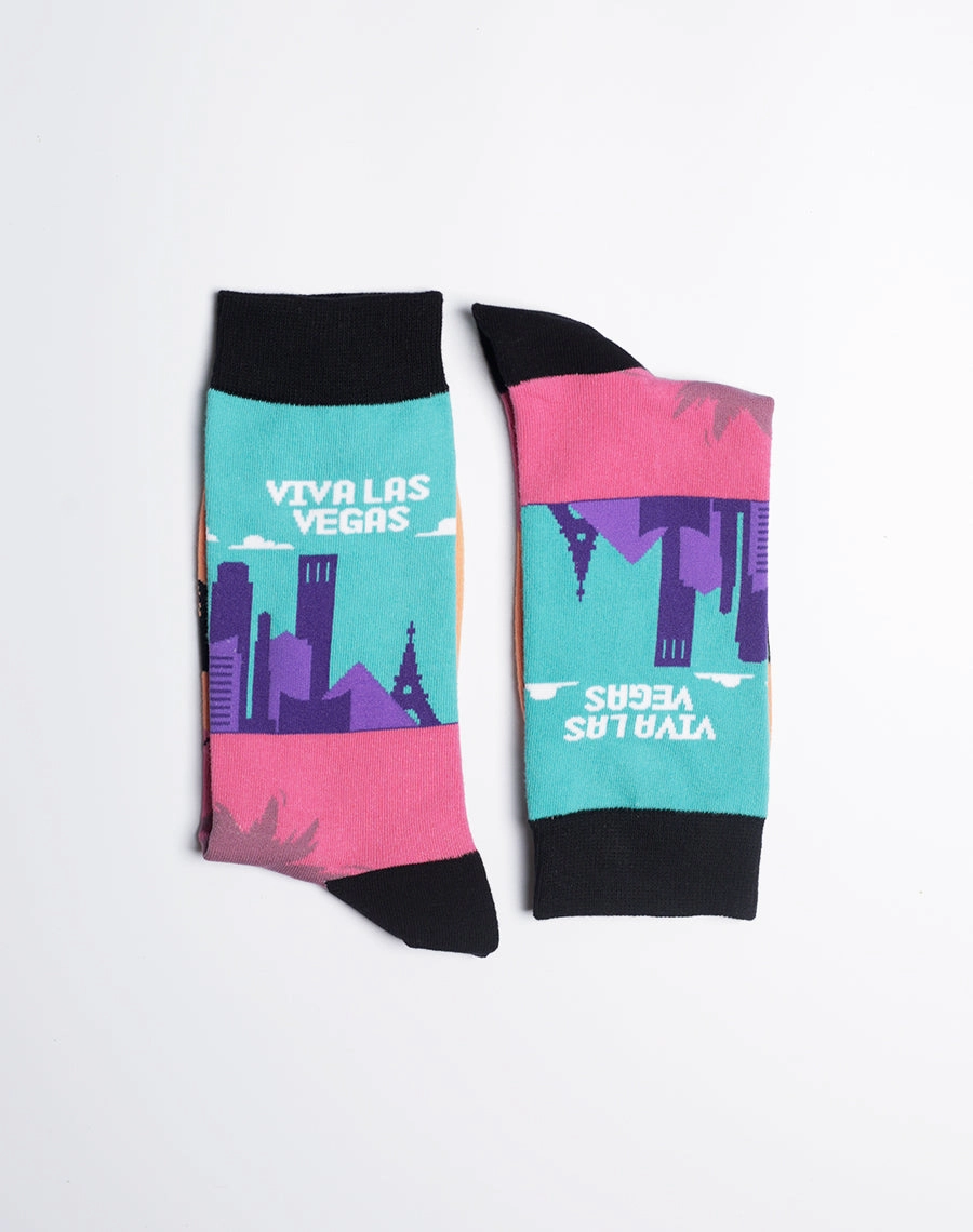 Men's Viva Las Vegas Skyline Crew Socks