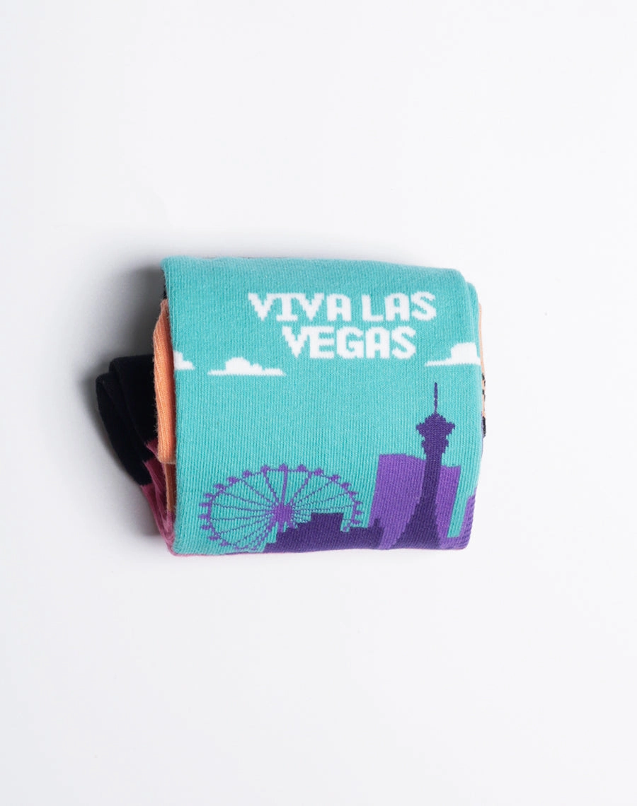Men's Viva Las Vegas Skyline Crew Socks